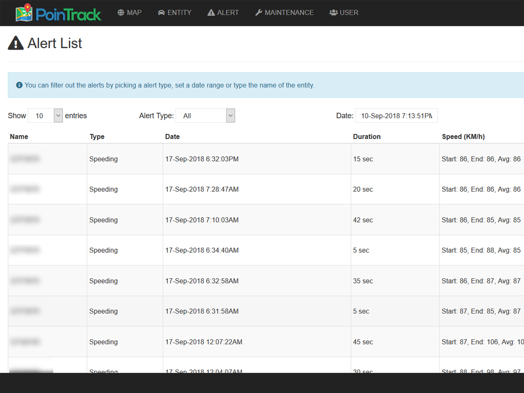PoinTrack - Features